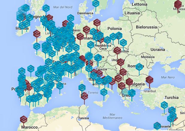 mappa membri ebn europa